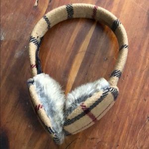 Super cozy Brooks Brothers Rabbit fur earmuffs